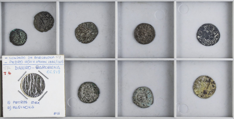 MEDIEVAL COINS: CATALONIA-KINGDOM OF ARAGON
Lote 9 monedas Diner o Dinero. ALFO...