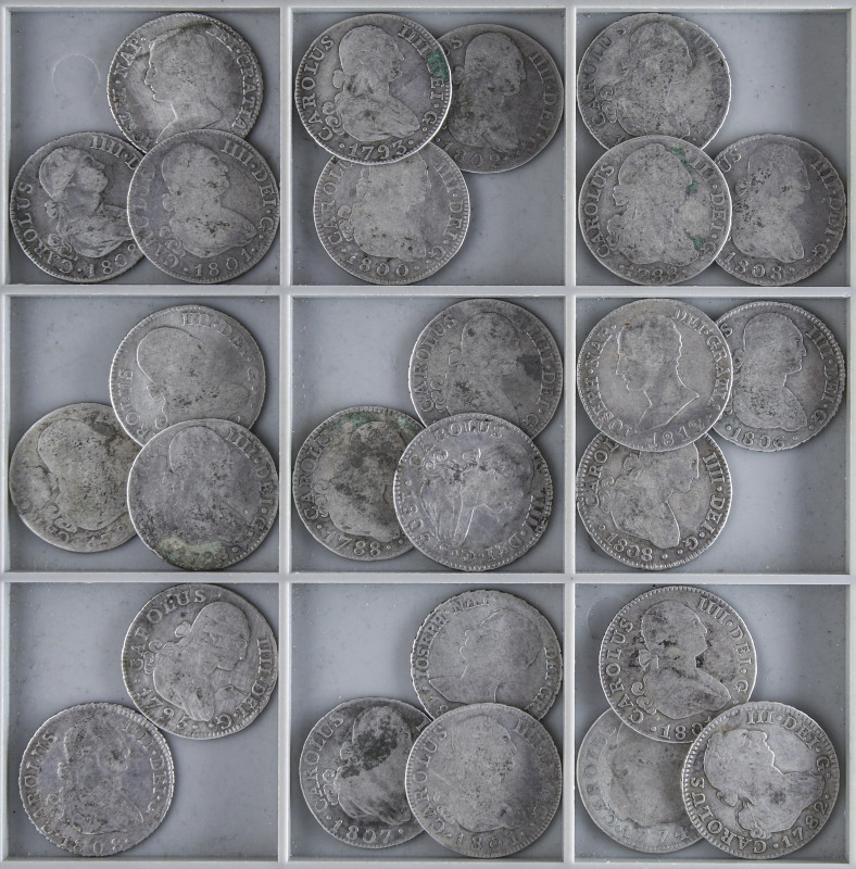 LOTS AND COLLECTIONS
Lote 60 monedas 2 (54) y 4 Reales (6). CARLOS III, CARLOS ...