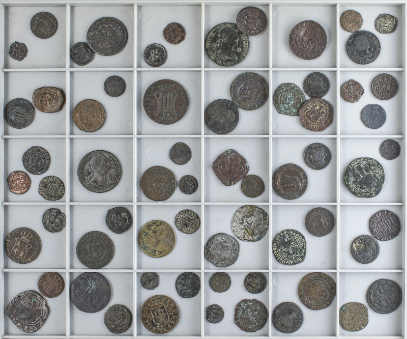 LOTS AND COLLECTIONS
Lote 65 monedas Cobre. ENRIQUE II a FERNANDO VII. AE. Casi...