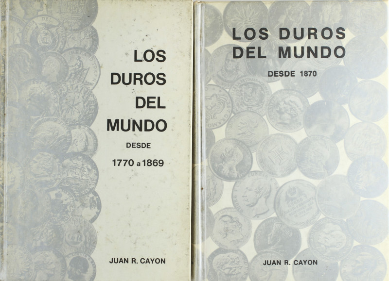 NUMISMATIC BOOKS
Cayón Juan R
 Lote 2 libros. LOS DUROS DEL MUNDO DESDE 1770 a...