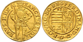 FERDINAND I (1526 - 1564)&nbsp;
1 Ducat, 1538, Wien, 3,53g, MzA S21&nbsp;

about UNC | about UNC , mírně zvlněný | slightly wavy