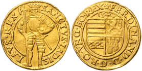 FERDINAND I (1526 - 1564)&nbsp;
1 Ducat, 1544, Wien, 3,5g, Fr 36&nbsp;

about EF | about EF , mírně zvlněný | slightly wavy