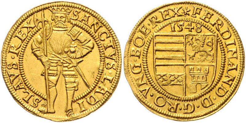 FERDINAND I (1526 - 1564)&nbsp;
1 Ducat, 1548, Wien, 3,54g, tento ročník litera...