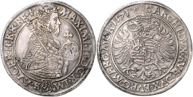 MAXIMILIAN II (1564 - 1576)&nbsp;
60 Kreuzer, 1571, Jáchymov, 24,47g, Hal 210&nbsp;

about EF | about EF