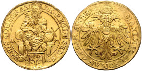 MAXIMILIAN II (1564 - 1576)&nbsp;
10 Ducats (restrike), 1571, 34,72g&nbsp;

about UNC | about UNC