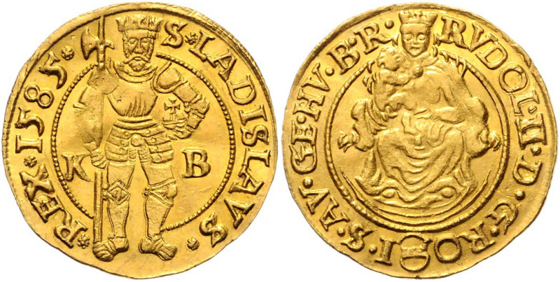RUDOLF II (1576 - 1612)&nbsp;
1 Ducat, 1585, KB, 3,49g, Husz 1002&nbsp;

abou...