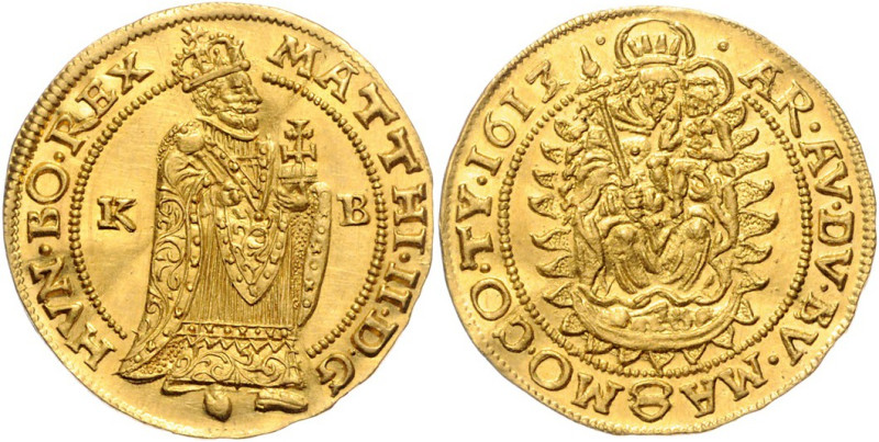MATTHIAS II (1608 - 1619)&nbsp;
1 Ducat, 1613, KB, 3,48g, Husz 1082&nbsp;

UN...