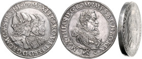 MATTHIAS II (1608 - 1619)&nbsp;
2 Thaler Three Emperors, b. l., Praha, 58,2g, Hal 493&nbsp;

about EF | about EF , drobná stopa po oušku | small tr...