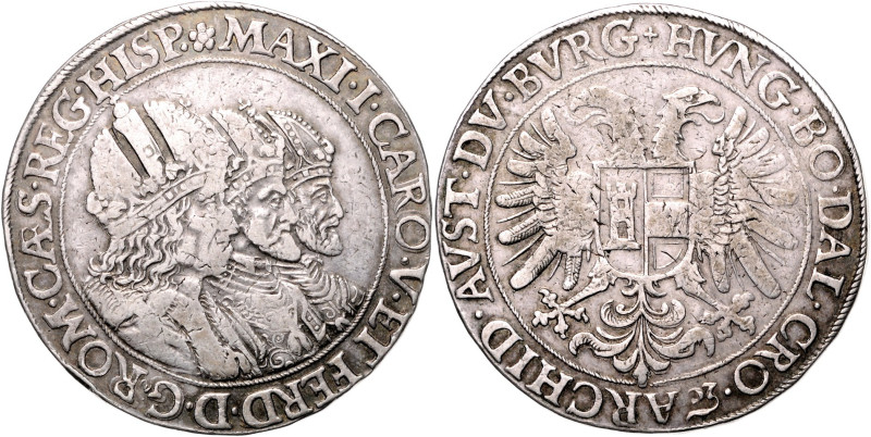 MATTHIAS II (1608 - 1619)&nbsp;
1 Thaler Three Emperors, b. l., Praha, 28,9g, H...