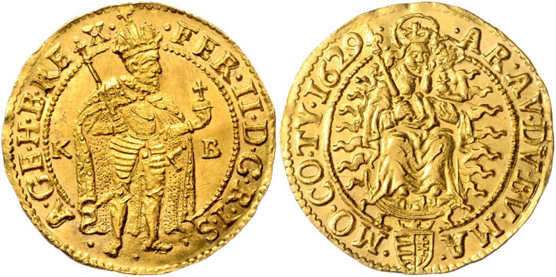 FERDINAND II (1617 - 1637)&nbsp;
1 Ducat, 1629, KB, 3,45g, Husz 1163&nbsp;

a...