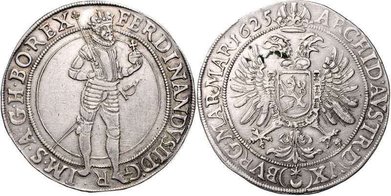 FERDINAND II (1617 - 1637)&nbsp;
1 Thaler mint error MAR, 1625, Praha, Minc. Su...