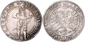 FERDINAND II (1617 - 1637)&nbsp;
1/2 Thaler, 1624, Praha, 14,51g, Hal 751&nbsp;

about EF | about EF