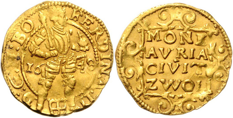 FERDINAND III (1637 - 1657)&nbsp;
1 Ducat, 1648, Zwolle, 3,44g, Fr 213&nbsp;
...
