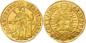 FERDINAND III (1637 - 1657)&nbsp;
1 Ducat, 1650, KB, 3,46g, Husz 1216&nbsp;

about UNC | about UNC