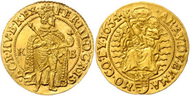 FERDINAND III (1637 - 1657)&nbsp;
1 Ducat, 1654, KB, 3,5g, Husz 1216&nbsp;

about UNC | about UNC