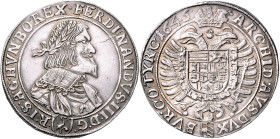 FERDINAND III (1637 - 1657)&nbsp;
1 Thaler, 1645, Wien, 28,8g, Her 377&nbsp;

EF | EF , naprasklý střížek | partially cracked planchet