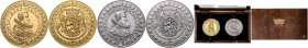 FERDINAND III (1637 - 1657)&nbsp;
Set of 2 Medals - Gold Medal (100 Ducats) and Silver Medal (20 Thaler), box, 1629/2021, 75 mm, Au 986/1000 349 g, A...