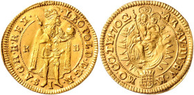 LEOPOLD I (1657 - 1705)&nbsp;
1 Ducat, 1702, KB, 3,44g, Her 368&nbsp;

EF | EF , mírně zvlněný | slightly wavy