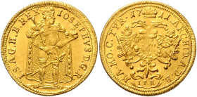 JOSEPH I (1705 - 1711)&nbsp;
1 Ducat, 1711, I.F.H., 3,49g, Her 69&nbsp;

about UNC | about UNC