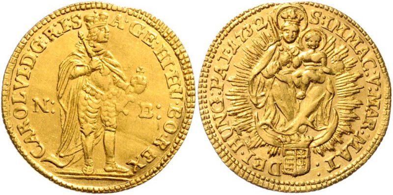 CHARLES VI (1711 - 1740)&nbsp;
1 Ducat, 1712, NB, 3,44g, Her 183&nbsp;

EF | ...