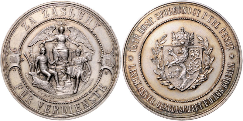 FRANZ JOSEPH I (1848 - 1916)&nbsp;
Silver Medal for Merit, Central Agricultural...