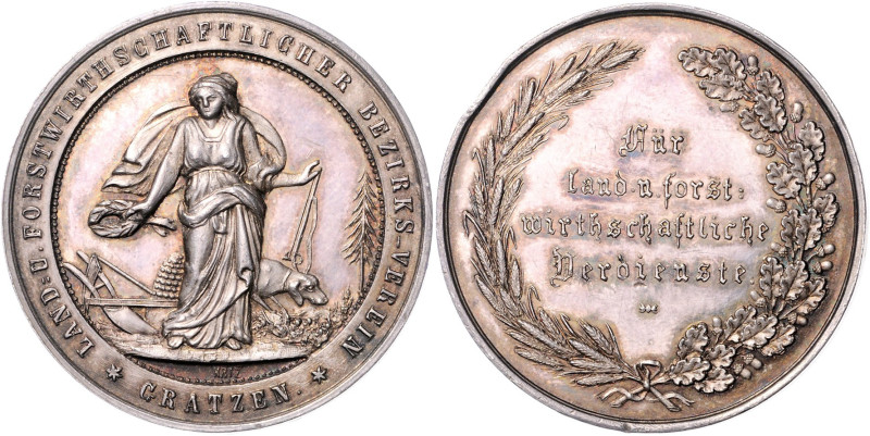 FRANZ JOSEPH I (1848 - 1916)&nbsp;
Silver Medal for Merit for Agriculture and F...