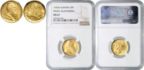 ALBANIA&nbsp;
20 Franga ARI, 1926, R, Fr 4&nbsp;

UNC | UNC , NGC MS 67 | Mimořádný exemplář! | Jeden exemplář ze dvou s tímto hodnocením na světě ...