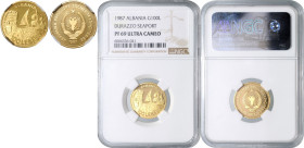 ALBANIA&nbsp;
100 Leke, 1987, Fr 23&nbsp;

PROOF , NGC MS 69 ULTRA CAMEO
