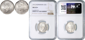 ROMANIA&nbsp;
1 Leu, 1912, KM 42&nbsp;

UNC | UNC , NGC MS 65+