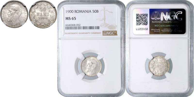 ROMANIA&nbsp;
50 Bani, 1900, KM 23&nbsp;

UNC | UNC , NGC MS 65