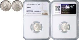 ROMANIA&nbsp;
50 Bani, 1910, KM 41&nbsp;

UNC | UNC , NGC MS 65