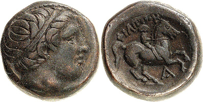 MAKEDONIEN. 
KÖNIGREICH. 
Philippos II. 359-336 v. Chr. AE-Tetrachalkon 17mm 6...