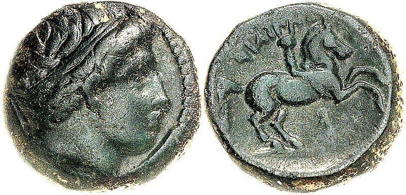 MAKEDONIEN. 
KÖNIGREICH. 
Philippos II. 359-336 v. Chr. AE-Tetrachalkon 17mm 6...