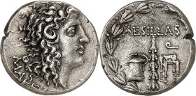 MAKEDONIEN. 
UNTER DEN RÖMERN. 
Aesillas, Quaestor in Pella 80-70 v. Chr. Tetradrachmon 16,43g. Kopf Alexanders des Großen n.r. Q - MAKE DONW N / Im...