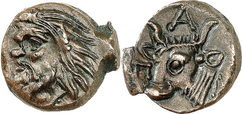 BOSPOROS (Krim u. Süd- Ukraine). 
PANTIKAPAION (Kertsch). 
AE-Dichalkon 17/18m...