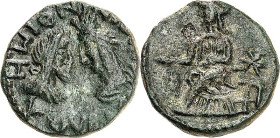 BOSPOROS (Krim u. Süd- Ukraine). 
KÖNIGREICH. 
Ininthimeus 235-239. AE-Didrachmon 22mm 7,28g. Büsten d. Ininthimeus mit Diadem und d. Aphrodite mit ...