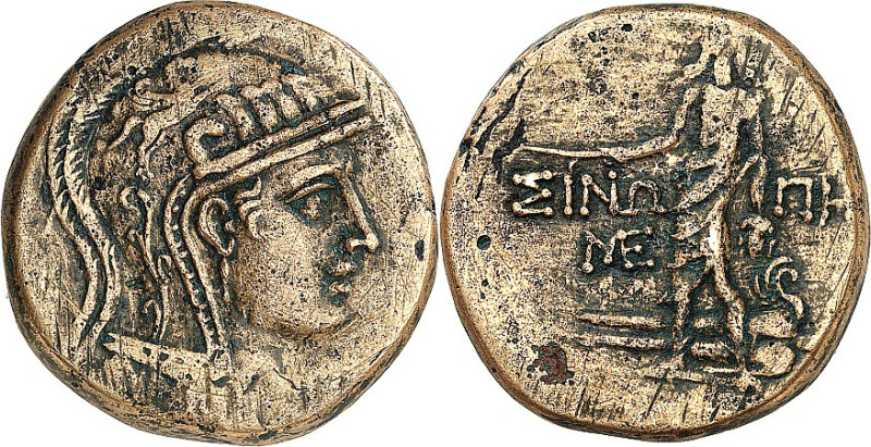 PAPHLAGONIEN. 
STÄDTE. 
SINOPE. AE-Obolos 27/28mm (85/65 v.Chr.) 18,68g. Athen...