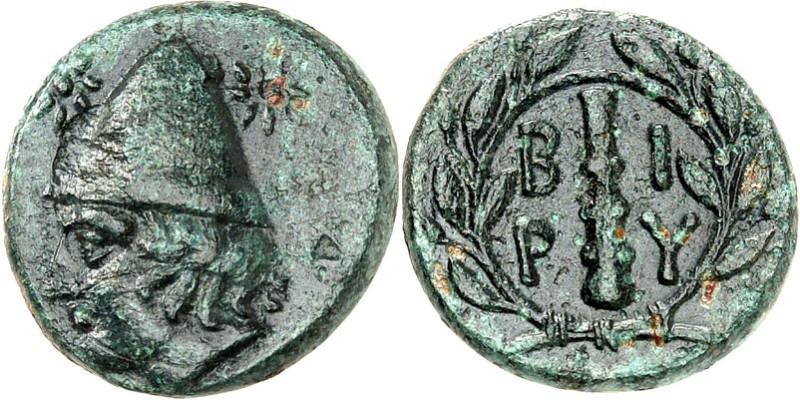 TROAS. 
STÄDTE. 
BIRYTIS. AE-Tetrachalkon 17mm (um 300 v.Chr.) 4,82g. Kopf ein...