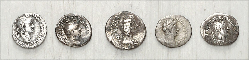 KAPPADOKIEN. 
LOTS. 
Lot von 5 Quinaren (Hemidrachmen) Nero / Viktoria sitzt a...