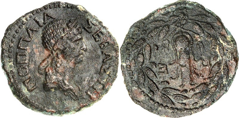 THRAKIEN. 
PERINTHOS (Erigli). 
Poppaea, Gemahlin Neros 62-65. AE-Assarion 24m...