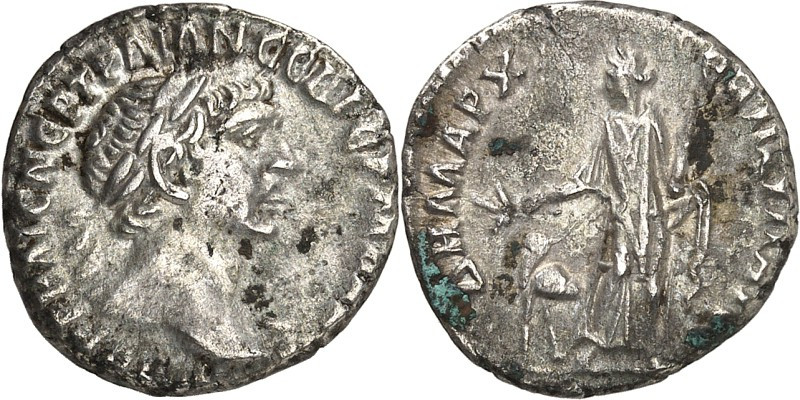 KAPPADOKIEN. 
KAISAREIA am Argaios (Kayseri). 
Traianus 98-117. Drachme (113) ...