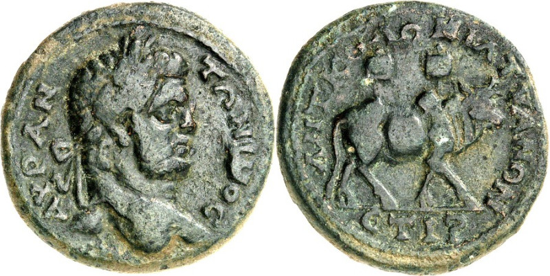 KAPPADOKIEN.
TYANA (Kemerhisar).
Caracalla 198-217. AE-Tetrassarion 28/29mm 15...