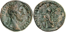 RÖMISCHES KAISERREICH. 
COMMODUS, Augustus 177-192. AE-Sesterz (183) 28,38g. Belorbeerter Kopf n. r. M COMMODVS ANTONINVS AVG PIVS / ANN AVG TRP VIII...