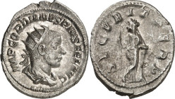 RÖMISCHES KAISERREICH. 
GORDIANUS III. Augustus 238-244. Antoninian (244) 4,24g. Paludamentbüste m. Strkr. n.r. IMP GORDIANVS PIVS FEL AVG / SECVR-IT...