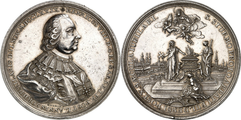 Fulda, Bistum (Hochstift). 
Heinrich VIII. von Bibra 1759-1788. Medaille 1779 (...