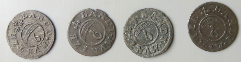 Lippe/-Detmold.
Friedrich Adolf 1697-1718. 1/6 Mariengroschen (Pfennig) o.J. 4 ...