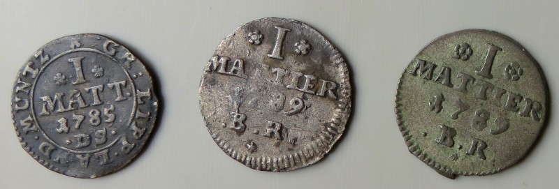 Lippe/-Detmold.
Ludwig Heinrich Adolf 1782-1789. 1 Mattier 1785, 1789 (2). Lipp...