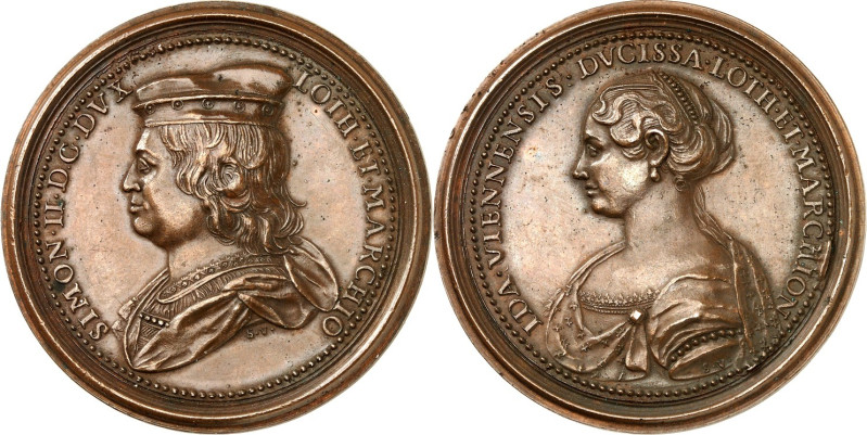 Lothringen, Herzogtum. 
Simon II. 1176-1205. Suitenmedaille o.J.(1703/38) (F. d...