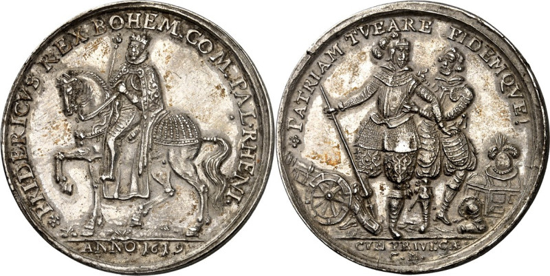 Pfalz, Kurlinie. 
Friedrich V. der Winterkönig 1610-1623. Medaille 1619 (v. C.M...