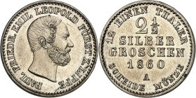 Lippe/-Detmold. 
Paul Friedrich Emil Leopold 1851-1875. 2 1/2 Sgr. 1860. AKS&nbsp; 17, J.&nbsp; 15. . 


vz